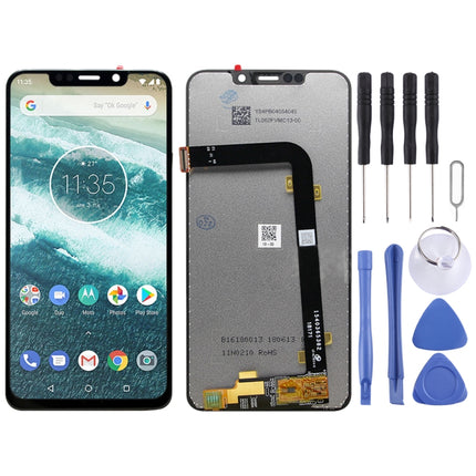 LCD Screen and Digitizer Full Assembly for Motorola One Power (P30 Note) (Black)-garmade.com