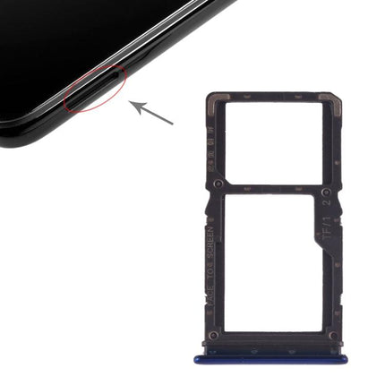 SIM Card Tray + SIM Card Tray / Micro SD Card Tray for Xiaomi Redmi Note 7 / Redmi Note 7 Pro Blue-garmade.com