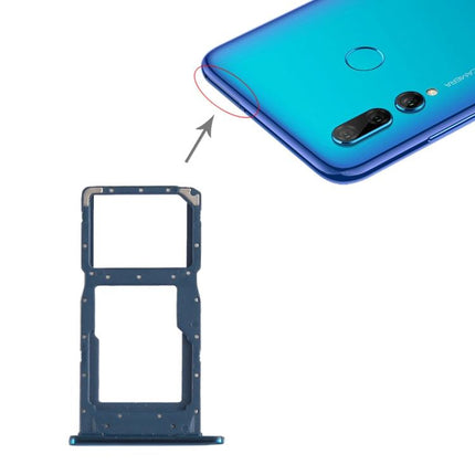 SIM Card Tray + SIM Card Tray / Micro SD Card Tray for Huawei P Smart+ (2019) (Blue)-garmade.com