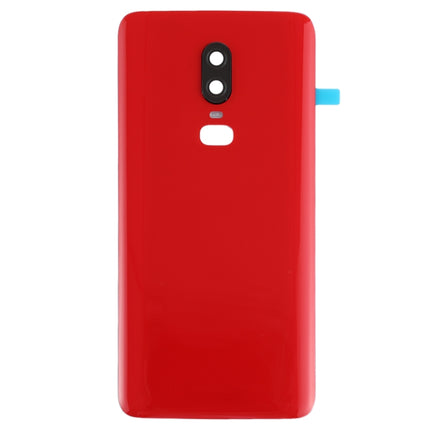 Smooth Surface Battery Back Cover for OnePlus 6(Red)-garmade.com
