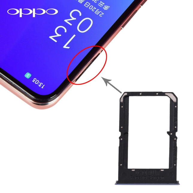SIM Card Tray + SIM Card Tray for OPPO Reno3(Blue)-garmade.com