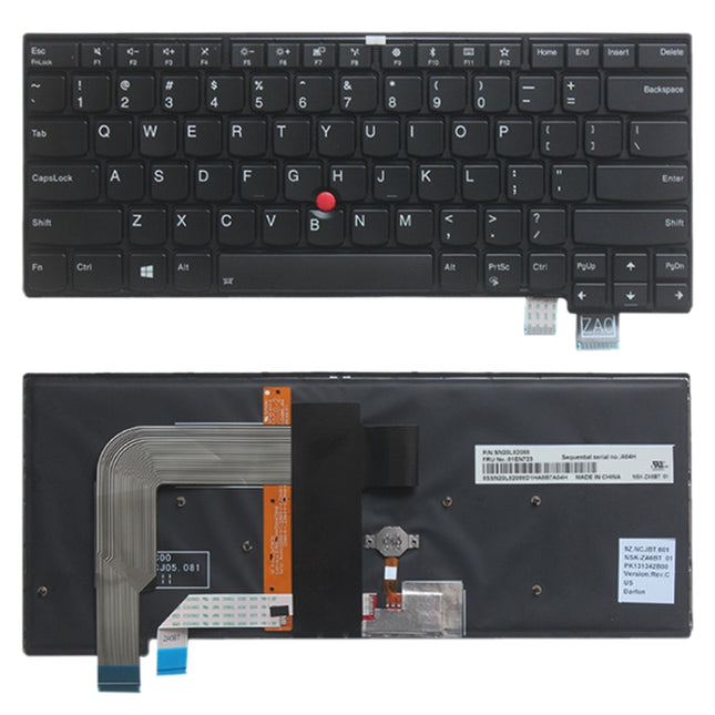 US Keyboard with Backlight for Lenovo Thinkpad T460S T470S-garmade.com