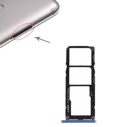 SIM Card Tray + SIM Card Tray + Micro SD Card for Xiaomi Redmi S2 Blue-garmade.com