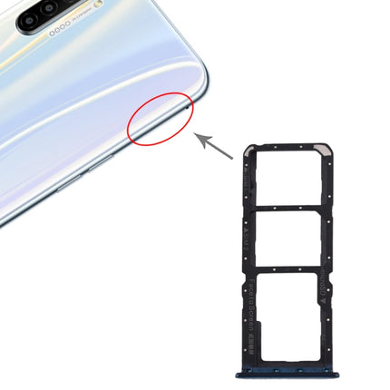 SIM Card Tray + SIM Card Tray + Micro SD Card Tray for Realme X2(Blue)-garmade.com