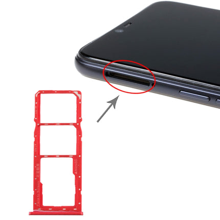 SIM Card Tray + SIM Card Tray + Micro SD Card Tray for Realme 2(Red)-garmade.com