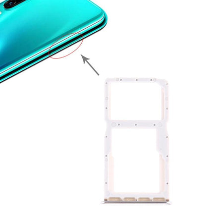 SIM Card Tray + SIM Card Tray / Micro SD Card Tray for Huawei P30 Lite (White)-garmade.com