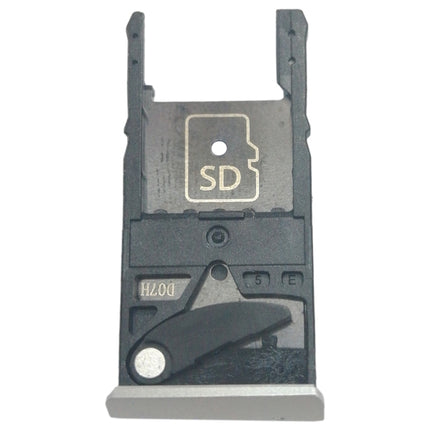 SIM Card Tray + Micro SD Card Tray for Motorola Moto X Style / XT1575(Silver)-garmade.com