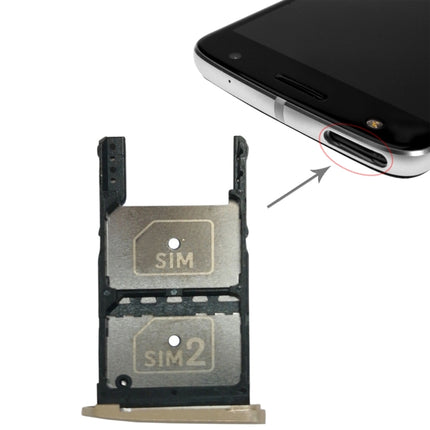 2 SIM Card Tray + Micro SD Card Tray for Motorola Moto Z Play(Gold)-garmade.com