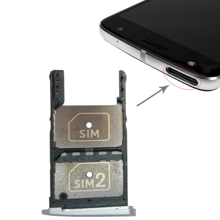 2 SIM Card Tray + Micro SD Card Tray for Motorola Moto Z Play(Silver)-garmade.com