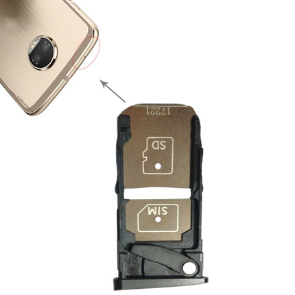 SIM Card Tray + Micro SD Card Tray for Motorola Moto Z2 Force(Black)-garmade.com