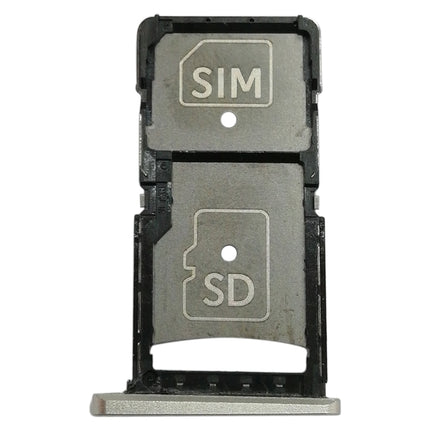 SIM Card Tray + Micro SD Card Tray for Motorola Droid Turbo 2 / XT1585 (Gold)-garmade.com