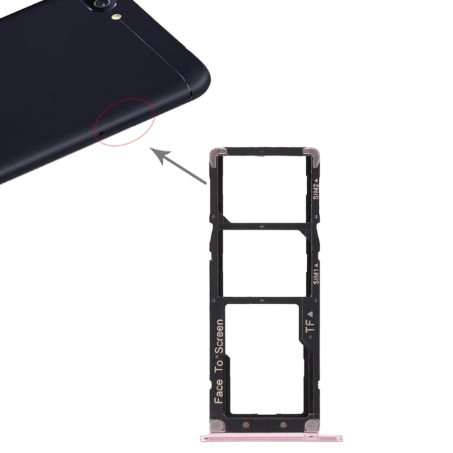2 SIM Card Tray + Micro SD Card Tray for Asus ZenFone 4 Max ZC520KL(Rose Gold)-garmade.com