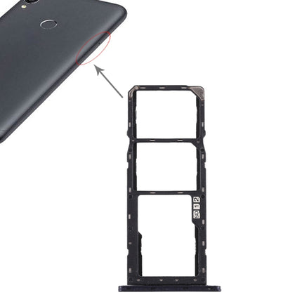 SIM Card Tray + SIM Card Tray + Micro SD Card Tray for Asus Zenfone Max Pro (M1) ZB601KL ZB602KL (Black)-garmade.com