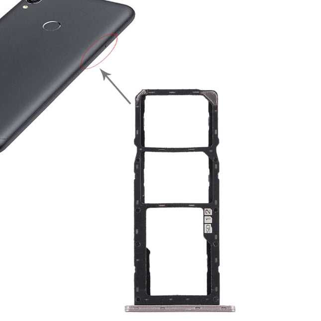 SIM Card Tray + SIM Card Tray + Micro SD Card Tray for Asus Zenfone Max Pro (M1) ZB601KL ZB602KL (Silver)-garmade.com