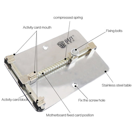 BEST- 001 Stainless Steel Circuit Boards Repair Tool Cell Phone PCB Repair Holder Fixtures-garmade.com