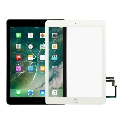 Touch Panel with Home Key Flex Cable for iPad 5 9.7 inch 2017 A1822 A1823(White)-garmade.com