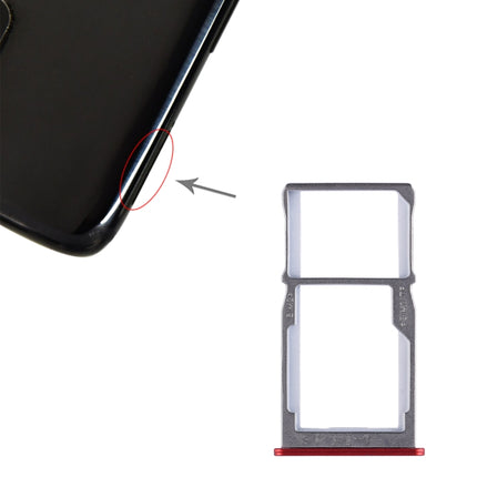 SIM Card Tray + SIM Card Tray / Micro SD Card Tray for Meizu 15(Red)-garmade.com