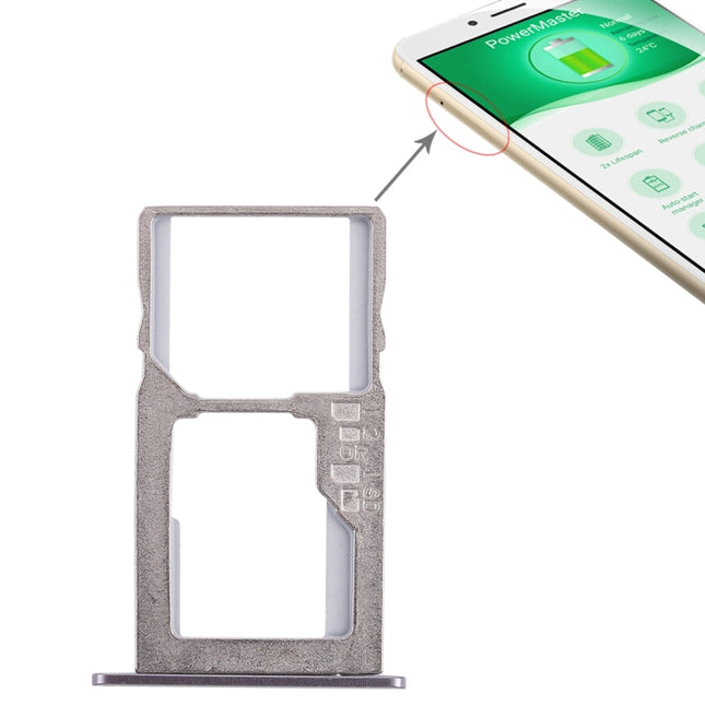 SIM Card Tray + Micro SD Card Tray for Asus Zenfone 3 Max ZC553KL(Black)-garmade.com