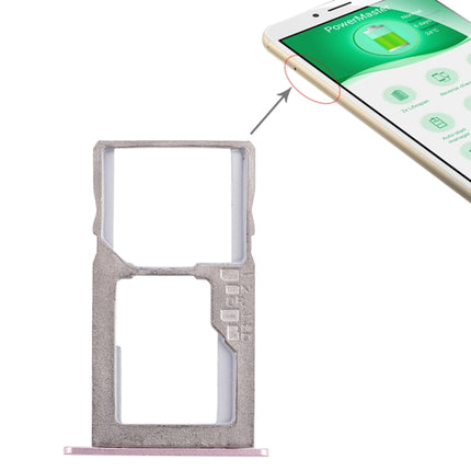SIM Card Tray + Micro SD Card Tray for Asus Zenfone 3 Max ZC553KL (Pink)-garmade.com