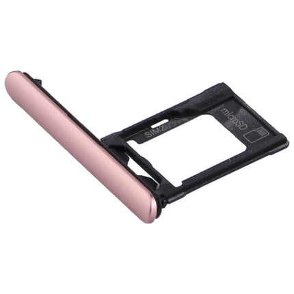 for Sony Xperia XZ1 SIM / Micro SD Card Tray, Double Tray(Pink)-garmade.com
