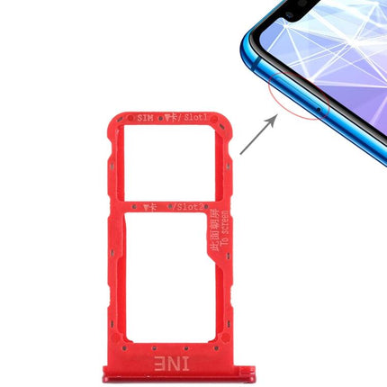 SIM Card Tray for Huawei P smart + / Nova 3i(Red)-garmade.com