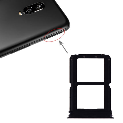 SIM Card Tray + SIM Card Tray for OnePlus 6T (Black)-garmade.com