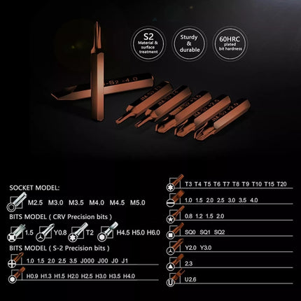 JAKEMY JM-8166 61 in 1 Screwdriver kits Repair Hand Tools Kit-garmade.com