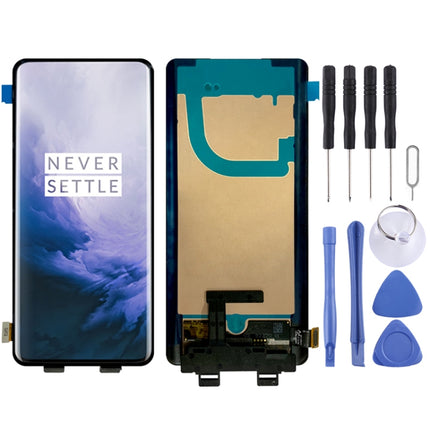 LCD Screen and Digitizer Full Assembly (AMOLED Material) for OnePlus 7 Pro / 7T Pro(Black)-garmade.com