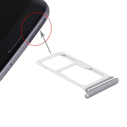 Card Tray (1 x SIM Card Tray + 1x SD Card Tray) for Samsung Galaxy S7 / G930 (Black)-garmade.com