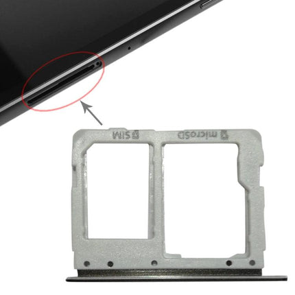 SIM Card Tray & Micro SD Card Tray for Samsung Galaxy Tab S3 9.7 / T825 3G Version Black-garmade.com