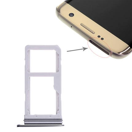 2 SIM Card Tray / Micro SD Card Tray for Samsung Galaxy S7 Edge(Black)-garmade.com