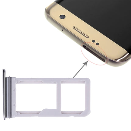 2 SIM Card Tray / Micro SD Card Tray for Samsung Galaxy S7 Edge(Black)-garmade.com