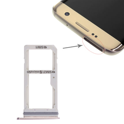 2 SIM Card Tray / Micro SD Card Tray for Samsung Galaxy S7 Edge(Gold)-garmade.com