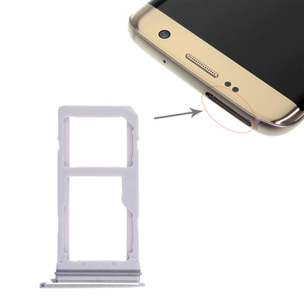 2 SIM Card Tray / Micro SD Card Tray for Samsung Galaxy S7 Edge(White)-garmade.com