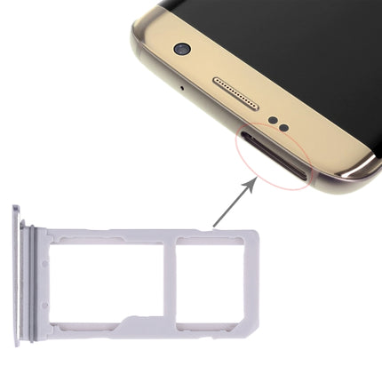 2 SIM Card Tray / Micro SD Card Tray for Samsung Galaxy S7 Edge(White)-garmade.com