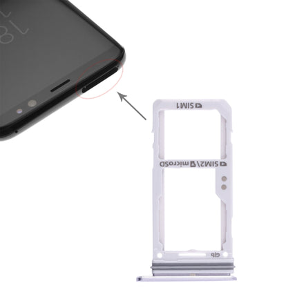 2 SIM Card Tray / Micro SD Card Tray for Samsung Galaxy S8 / S8+(Grey)-garmade.com