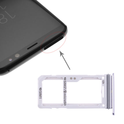 2 SIM Card Tray / Micro SD Card Tray for Samsung Galaxy S8 / S8+(Grey)-garmade.com