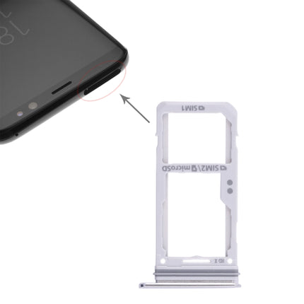 2 SIM Card Tray / Micro SD Card Tray for Samsung Galaxy S8 / S8+(Silver)-garmade.com