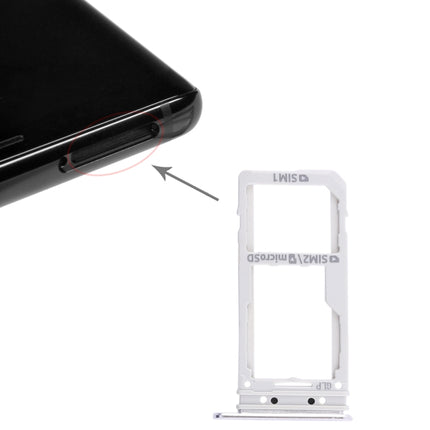 2 SIM Card Tray / Micro SD Card Tray for Samsung Galaxy Note 8(Silver)-garmade.com