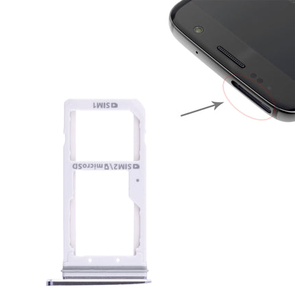 2 SIM Card Tray / Micro SD Card Tray for Samsung Galaxy S7(Black)-garmade.com
