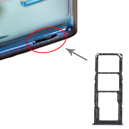 SIM Card Tray + SIM Card Tray + Micro SD Card Tray for Samsung Galaxy A71(Black)-garmade.com