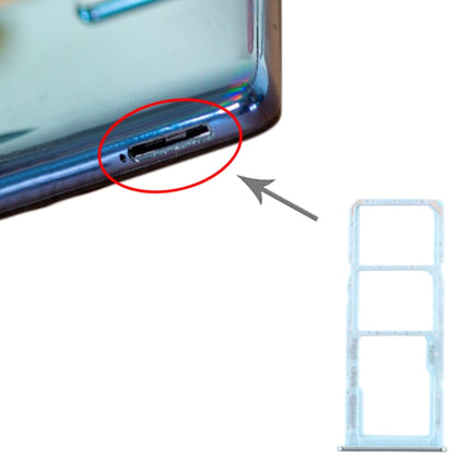 SIM Card Tray + SIM Card Tray + Micro SD Card Tray for Samsung Galaxy A71(Blue)-garmade.com