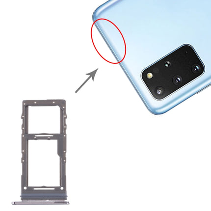 SIM Card Tray + Micro SD Card Tray for Samsung Galaxy S20+ / Galaxy S20 Ultra(Grey)-garmade.com