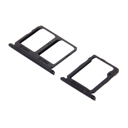 SIM Card Tray + Micro SD Card Tray for Samsung Galaxy C9 Pro / C9000(Black)-garmade.com