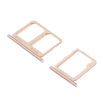 SIM Card Tray + Micro SD Card Tray for Samsung Galaxy C9 Pro / C9000(Gold)-garmade.com