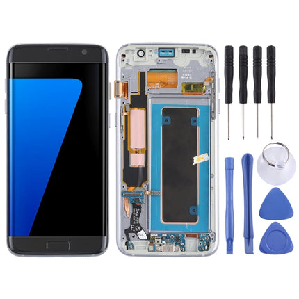 Original Super AMOLED Material LCD Screen and Digitizer Full Assembly(with Frame / Charging Port Flex Cable / Power Button Flex Cable / Volume Button Flex Cable) for Galaxy S7 Edge / G935F / G935FD(Black)-garmade.com