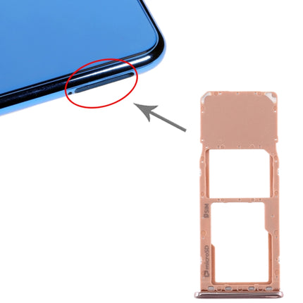 SIM Card Tray + Micro SD Card Tray for Samsung Galaxy A7 (2018) / A750F (Gold)-garmade.com