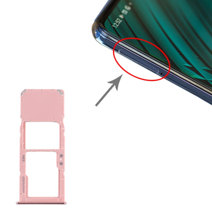SIM Card Tray + Micro SD Card Tray for Samsung Galaxy A51 (Pink)-garmade.com