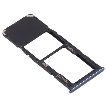 SIM Card Tray + Micro SD Card Tray for Samsung Galaxy A71 / A715 (Black)-garmade.com