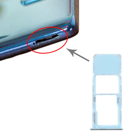 SIM Card Tray + Micro SD Card Tray for Samsung Galaxy A71 / A715 (Green)-garmade.com